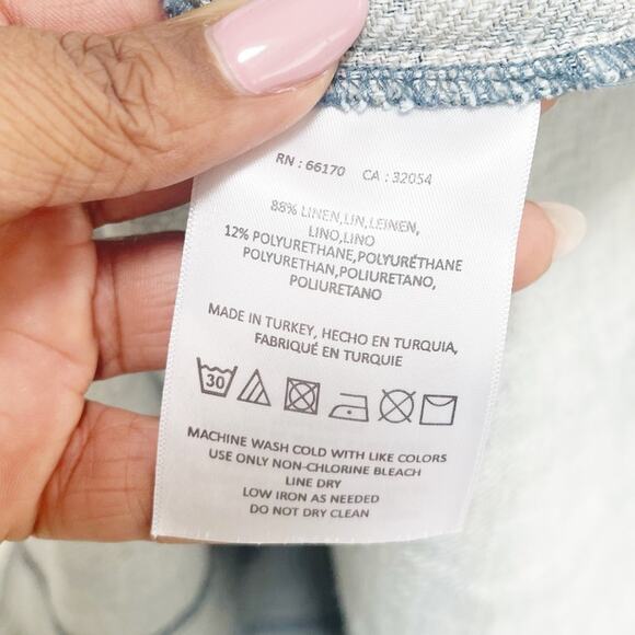 Anthropologie Pilcro & the Letterpress Metallic Blue Asymmetrical Skirt‎ Size 10 - Picture 5 of 5